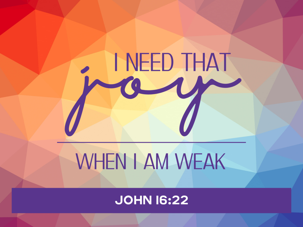I Need That Joy: When I am Weak