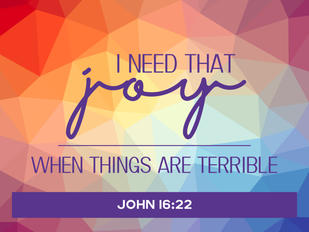 I Need That Joy: When Things Are Terrible
